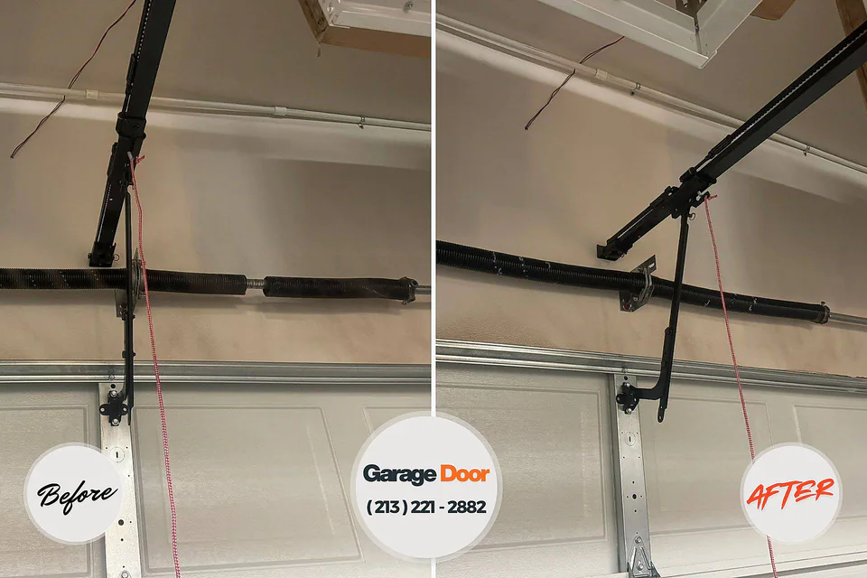 Before and after: garage door repair North Sioux City, SD